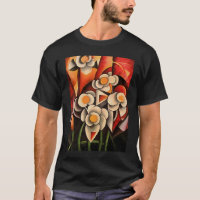 Calla Lilies Geometric Abstract In Brown Tones