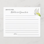 Calla Lilies greenery Wedding Advice card shower<br><div class="desc">Add your information and for further customisation,  click the link "click to customise further".
~ Check collection for matching games,  invitation,  signs,  and more ~</div>