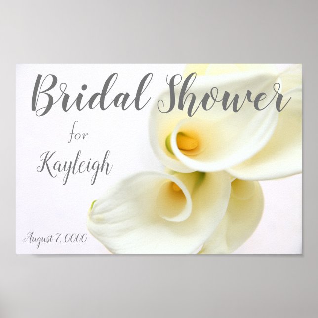 Calla lilies overhead closeup poster (Front)