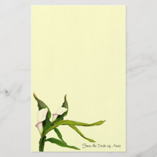 Calla Lilies Personalised Stationery