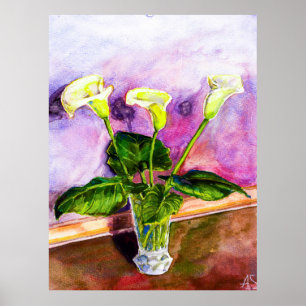 Calla Lilies Poster