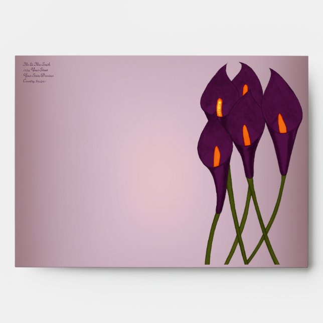 Calla Lilies (Purple) Envelopes (Front)
