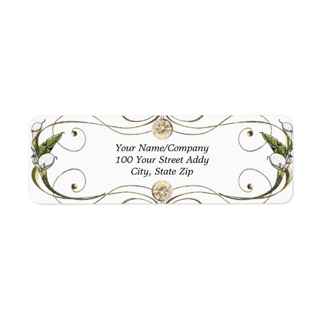 Calla Lilies Return Address Label (Front)