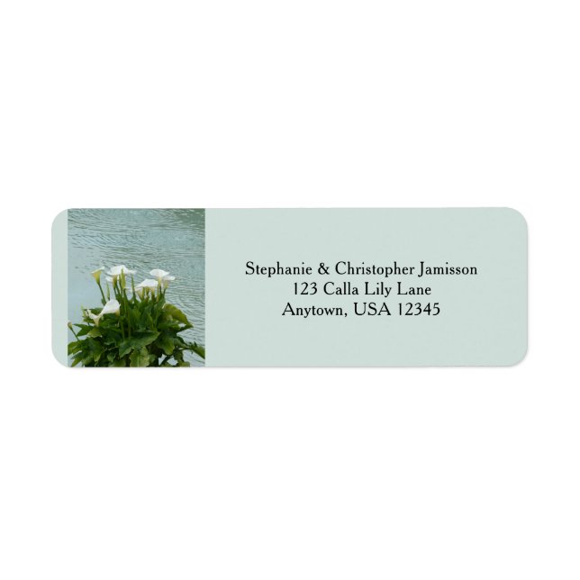 Calla Lilies tasteful conservative return address Label (Front)