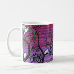 calla lilies & tree swallows coffee mug