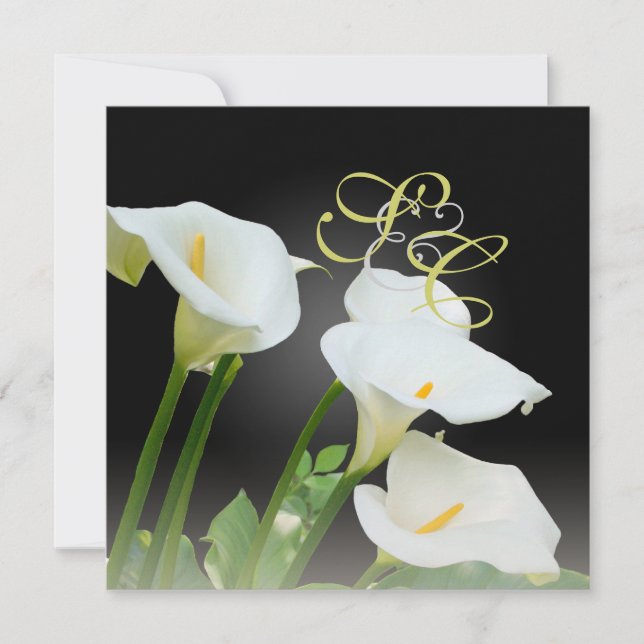 Calla lilies, wedding Invitations (Front)