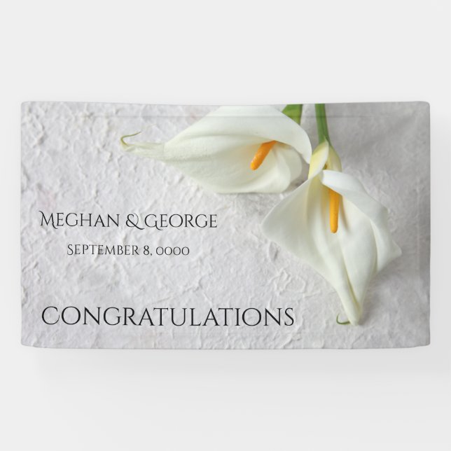 Calla lilies with room for text banner (Horizontal)
