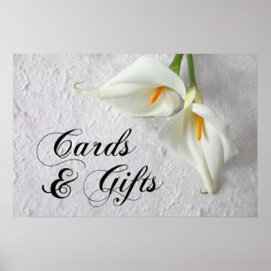 Calla lilies with room for text wedding poster