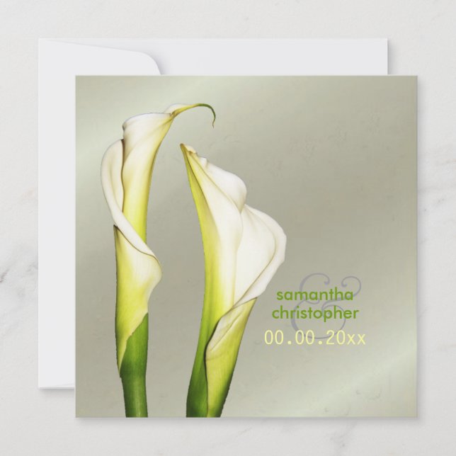 Calla lillies/wedding Invitations (Front)