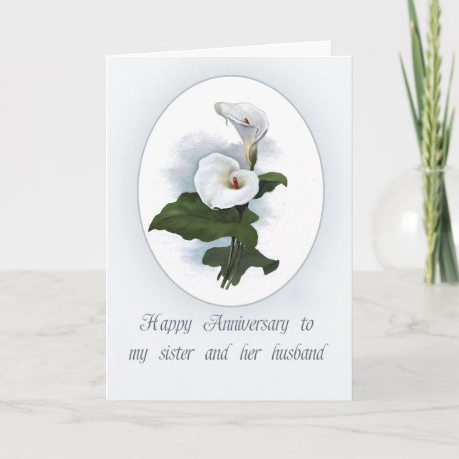 Calla Lilly Anniversary for Sister Card (Front)