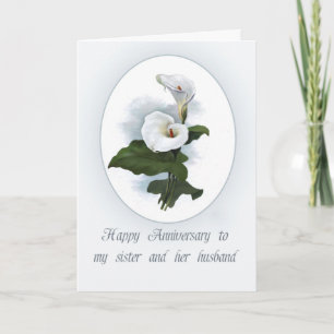 Calla Lilly Anniversary for Sister Card