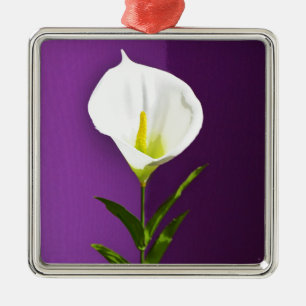 Calla Lilly Metal Ornament