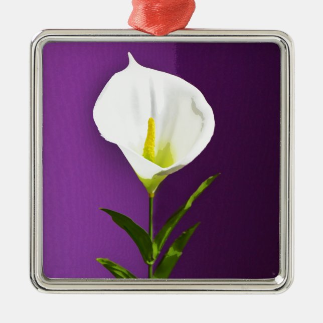 Calla Lilly Metal Ornament (Front)