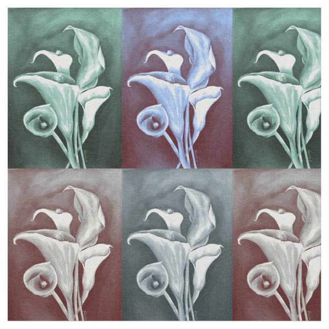 Calla Lilly - Retro Pattern Fabric (Close Up)