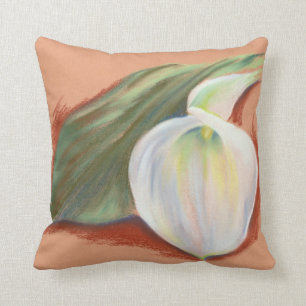 Calla Lily and Leaf Cushion