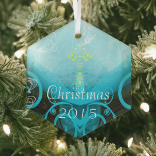 Calla Lily Aqua Christmas Ornament