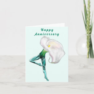 Calla Lily Ballet Dancer Anniversary Card
