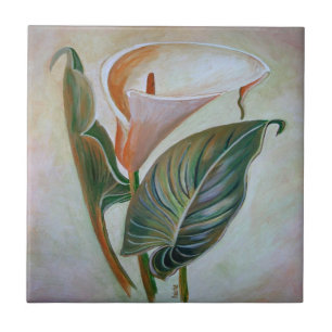 Calla Lily Beautiful Botanical Art Tile