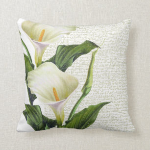 Calla Lily Calligraphy Cushion