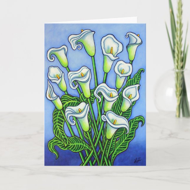 Calla Lily Dreaming Greeting Card by Lisa Lorenz (Front)