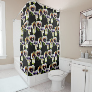 Calla Lily Elegant Botanical Bathroom Decor Shower Curtain