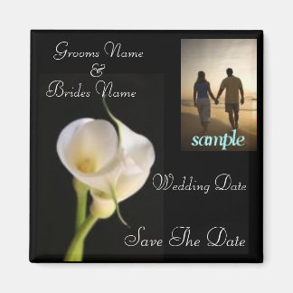 Calla Lily Elegant Save the Date Magnet