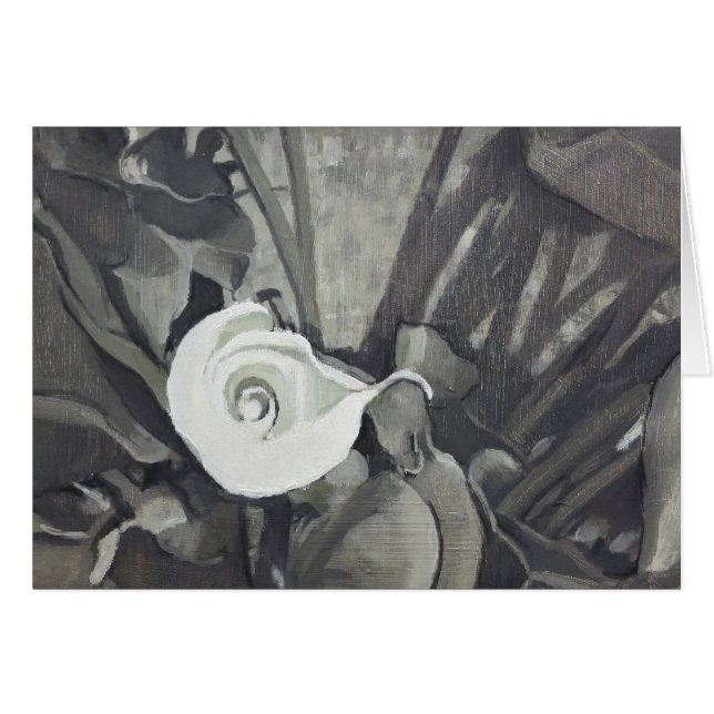 Calla Lily Fibonacci Grey Giftcard (Front Horizontal)