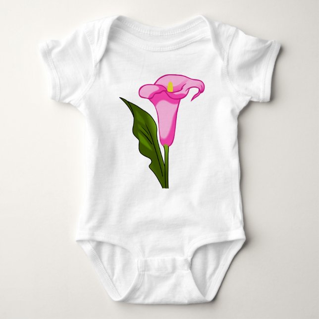 Calla Lily Flower Baby Bodysuit (Front)