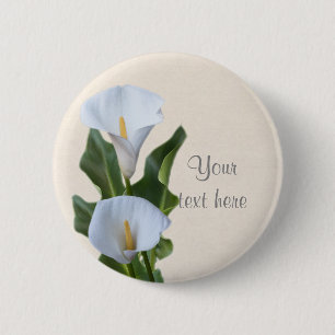 Calla Lily Flower Floral Wedding Bridal Pin BUTTON