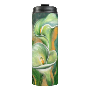 Calla Lily Flower Thermal Tumbler Painting