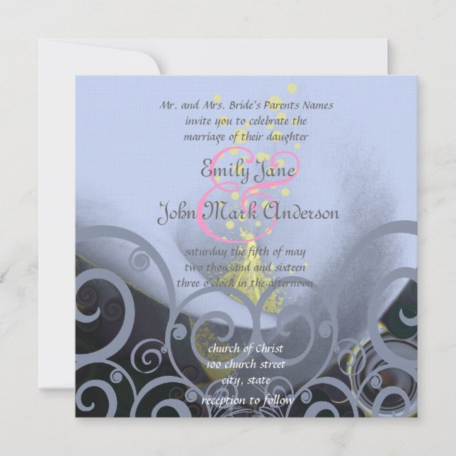 Calla Lily Flower Wedding Invitation (Front)