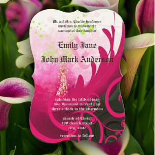 Calla Lily Flower Wedding Invitation
