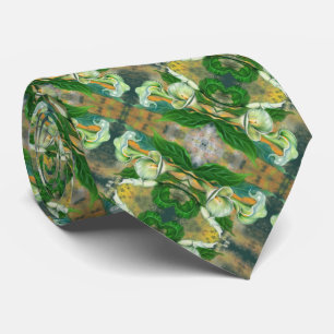 Calla Lily Flowers Neck Tie