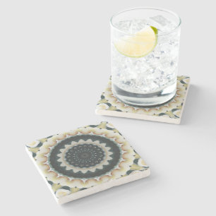 Calla Lily Mandala Stone Coaster