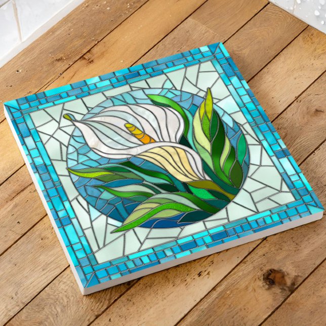 Calla Lily Mosaic Art Ceramic Tile (Creator Uploaded)