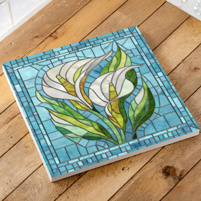 Calla Lily Mosaic Art Ceramic Tile (Creator Uploaded)