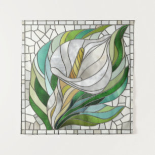Calla Lily Mosaic Art Tapestry