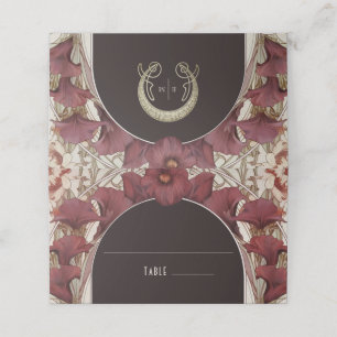 Calla Lily Name Wedding Table Vintage Art Nouveau Place Card