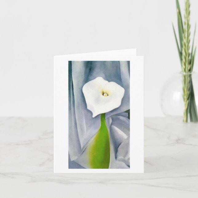 Calla Lily on Grey by Georgia O'Keeffe,  Card (Front)