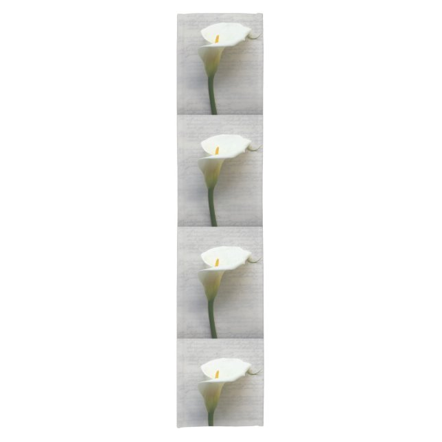 Calla lily on handwriting Table Runner (Front)