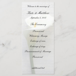 Calla lily on old handwriting program