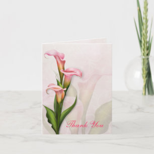 Calla Lily Pink Thank You Card