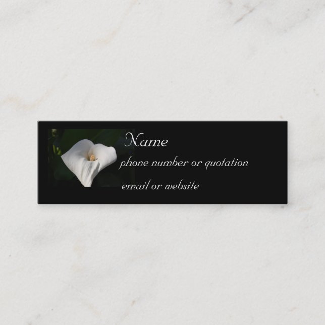 Calla Lily - profile card (Front)