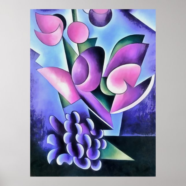 Calla Lily Purple Sensation Abstract Art Poster (Front)