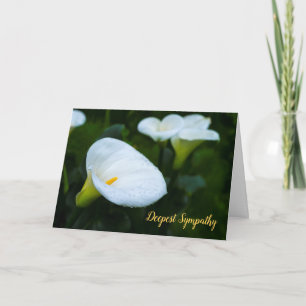 Calla Lily Raindrop Sympathy Card