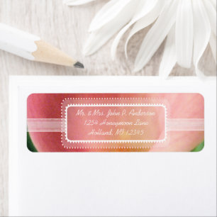 Calla Lily Retrun Address Label White Font Return Address Label