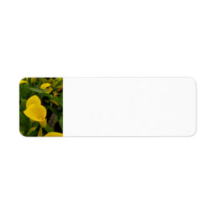 Calla lily return address label
