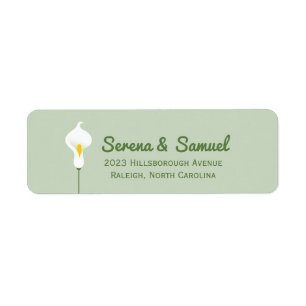 Calla Lily Return Address Label