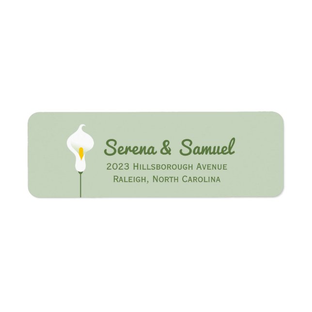 Calla Lily Return Address Label (Front)