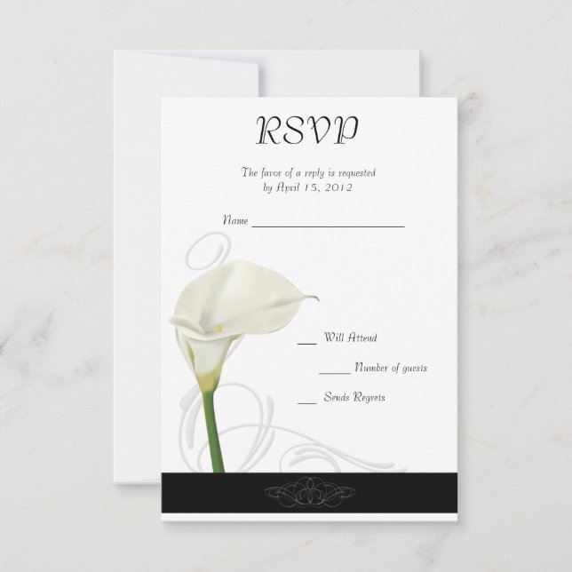 Calla Lily RSVP Card (Front)